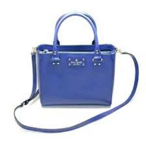 EUC Kate Spade Wellesley Quinn small satchel in blue leather